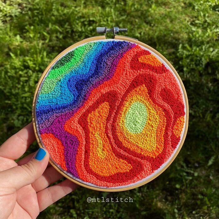 55 Hours Of French Knots Later. Finished This One A Few Weeks Ago But I Still Can’t Stop Looking At It