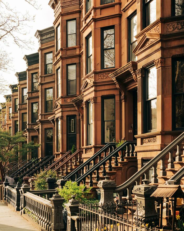 Brownstones In Park Slope, Brooklyn