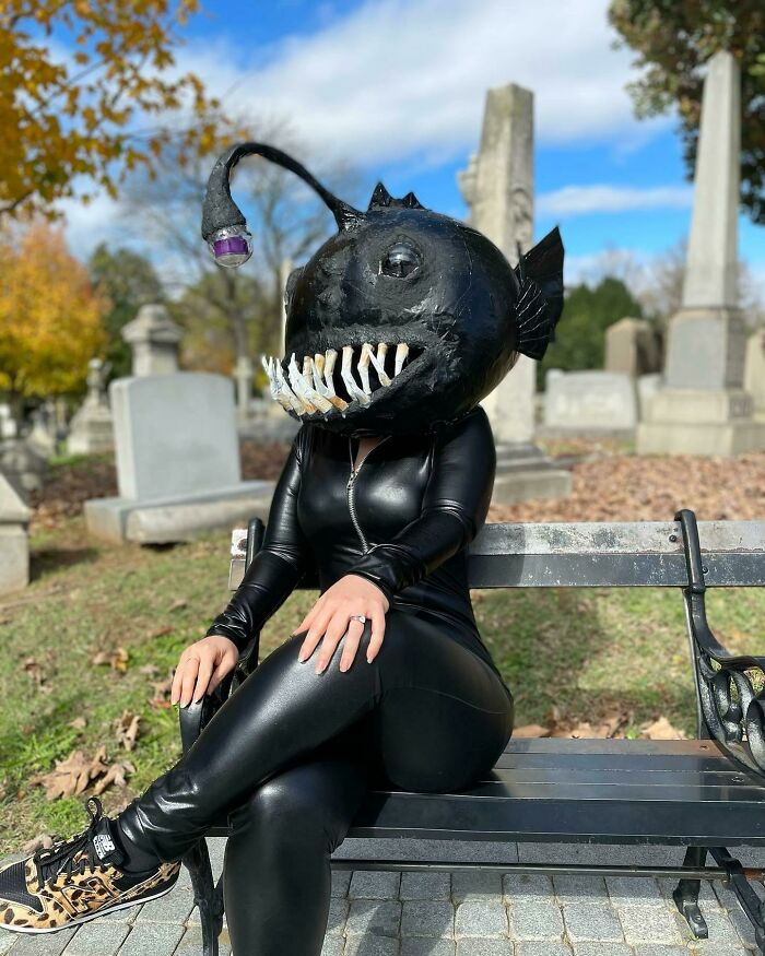 My Homemade Papier-Mâché Angler Fish Costume