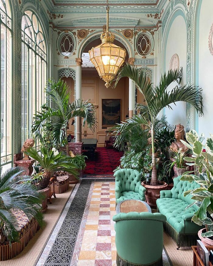 The "Winter Garden" Inside The Hôtel De La Païva, A Large 19th Century Townhouse That Has Been Used As A Gentlemen's Club For More Than A Century, Avenue Des Champs-Élysées, Paris, France