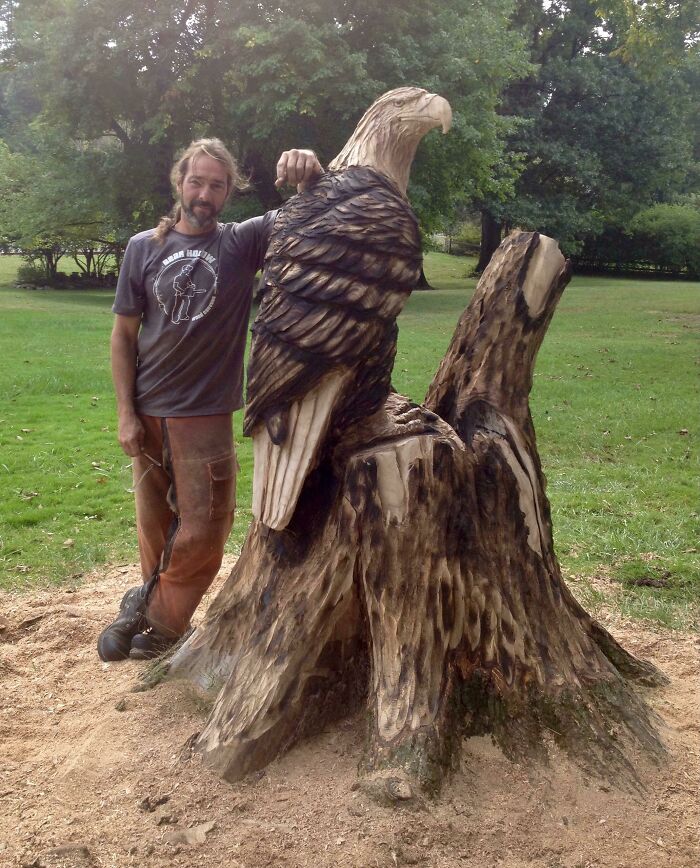 White Oak Eagle Stump Job