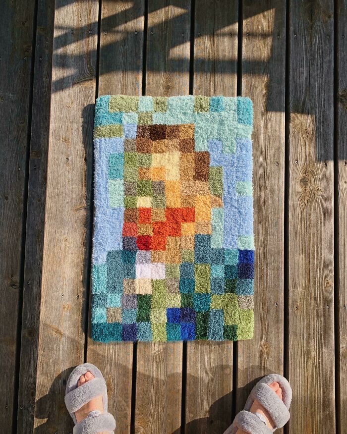A Hand-Tufted Rug I Made Recently! Can You Tell Who It Is?