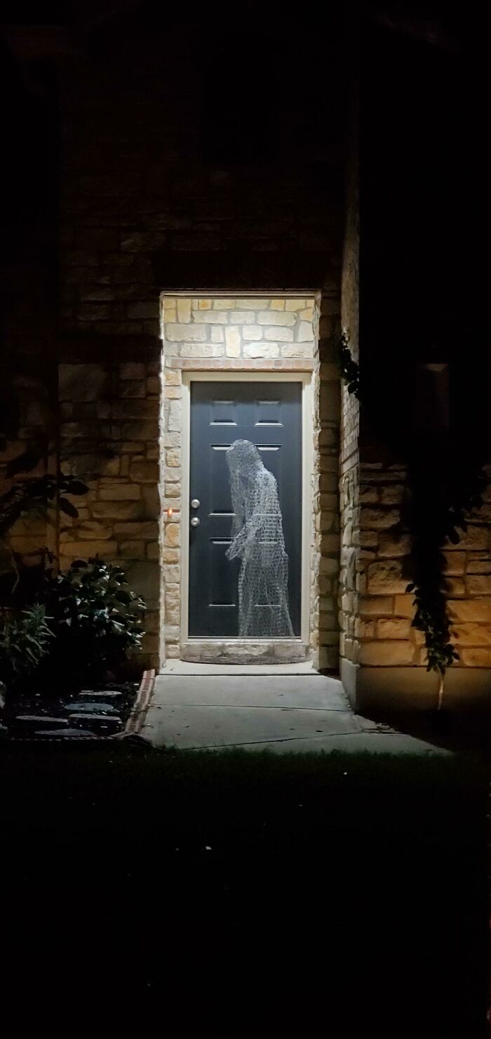 This Ghost Lady I Made With Chicken Wire