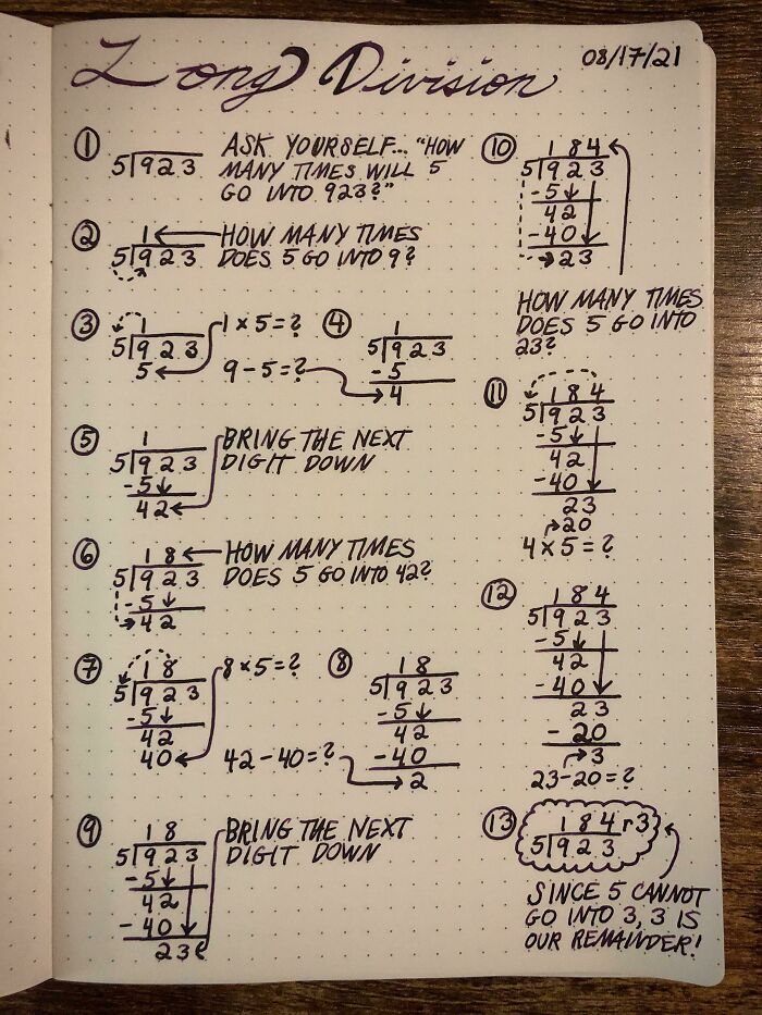 [f18 Math Tutor] One Of My Students Was Struggling With Long Division Today, Wanted To Help Them Out