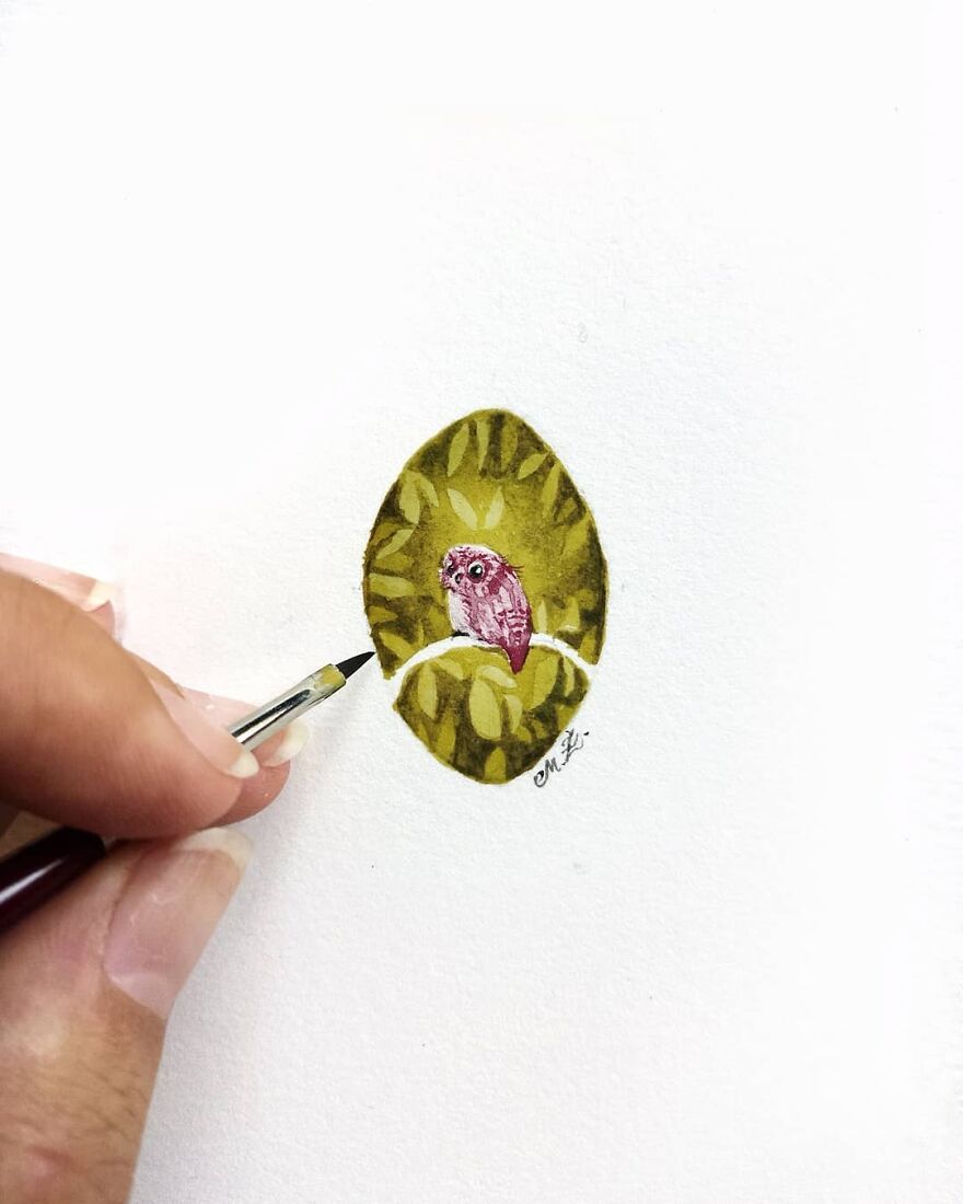 I Painted My First Owl 3 Years Ago, And Haven't Been Able To Stop Since (36 Pics)