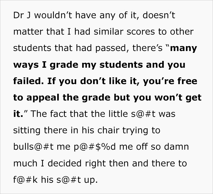 Student Gets Sweet Revenge On His Lazy Professor After He Unfairly Fails Half The Class