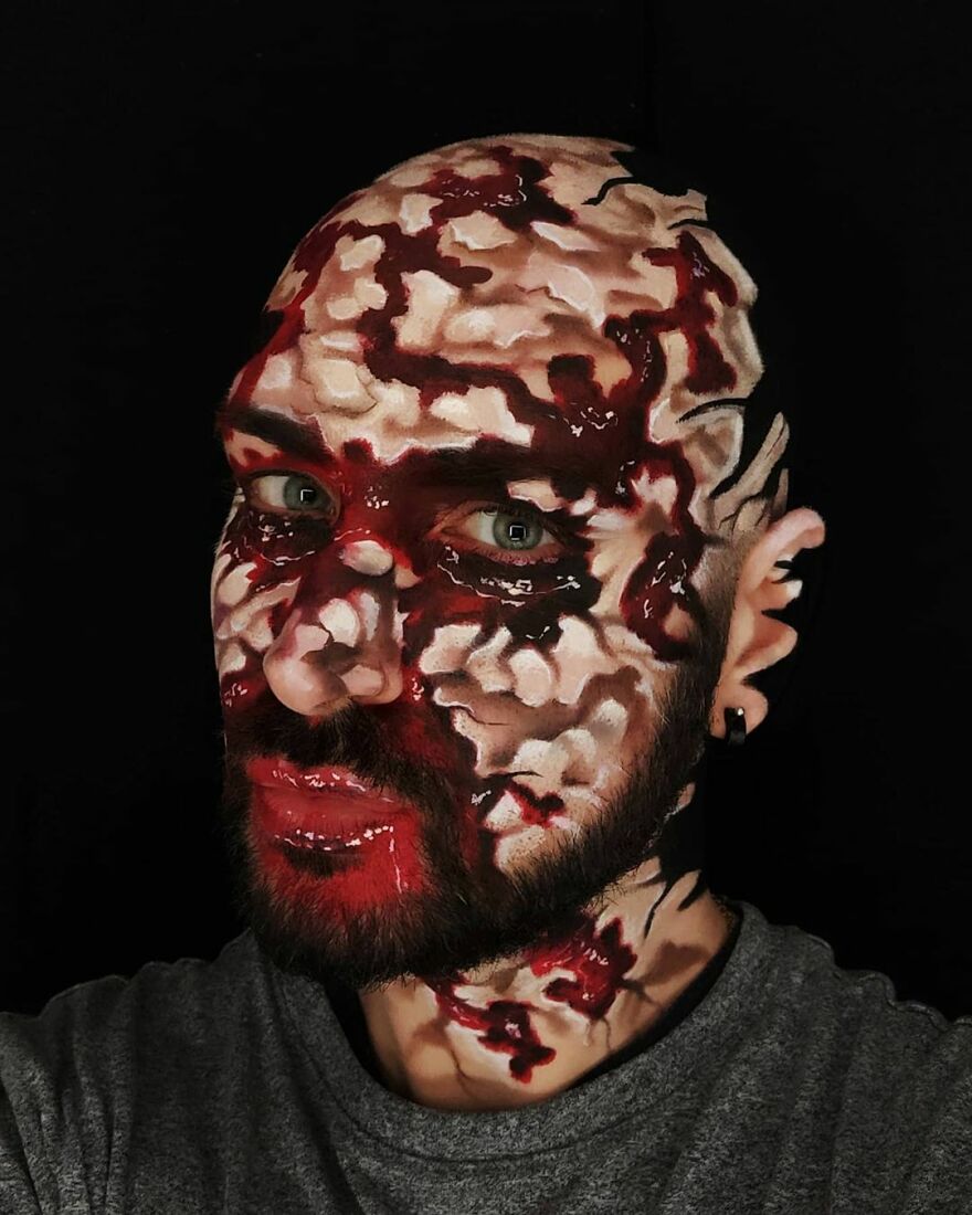 Italian Artist Continues To Amaze With Paintings On His Body (75 New Pics)