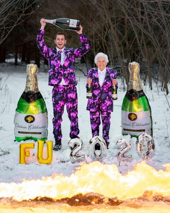 95-Year-Old Grandma And Her Grandson Continue To Entertain The Internet With Their Hilarious Photos And Videos