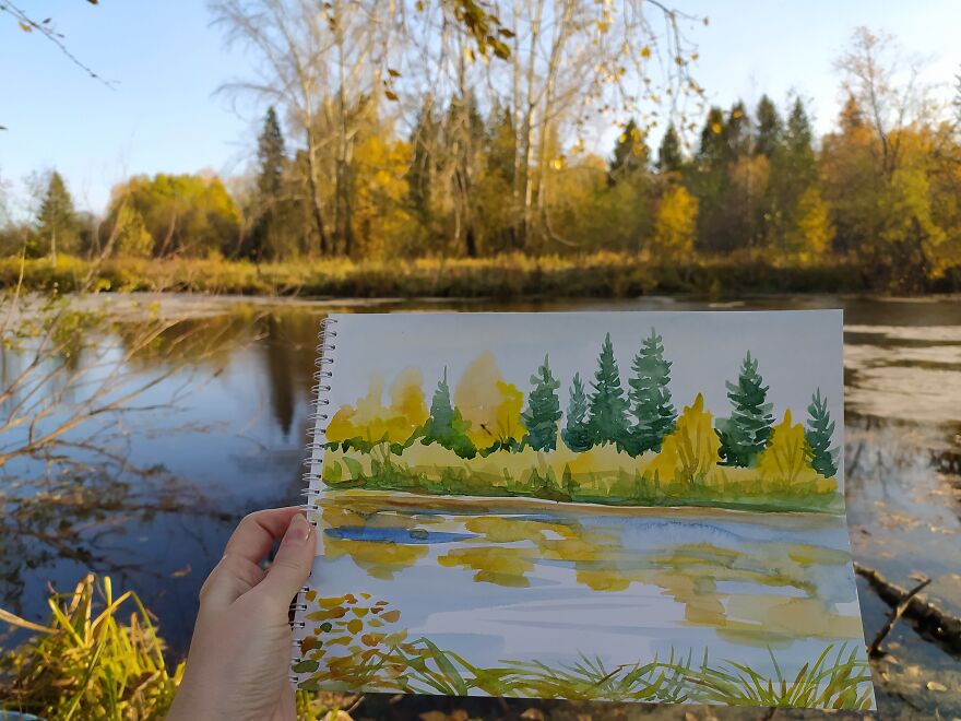 "Autumn Is Not A Time To Be Sad, It's Time To Go To The Plein Air." "Autumn Is Not A Time To Be Sad, It's Time To Go To The Plein Air."