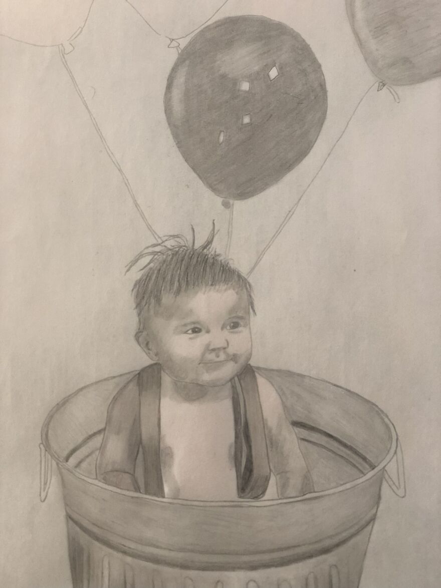 Took Up Drawing Being In Quarantine. I Have Been Drawing My Son Over And Over. Finally Getting Better