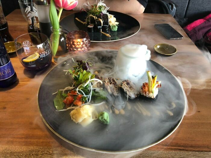 Sushi In A Fancy Sushi Restaurant