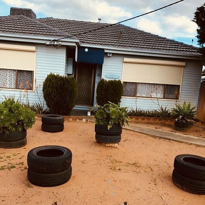 My Mate Dave Has A Tyreless-Less Devotion To His Front Garden