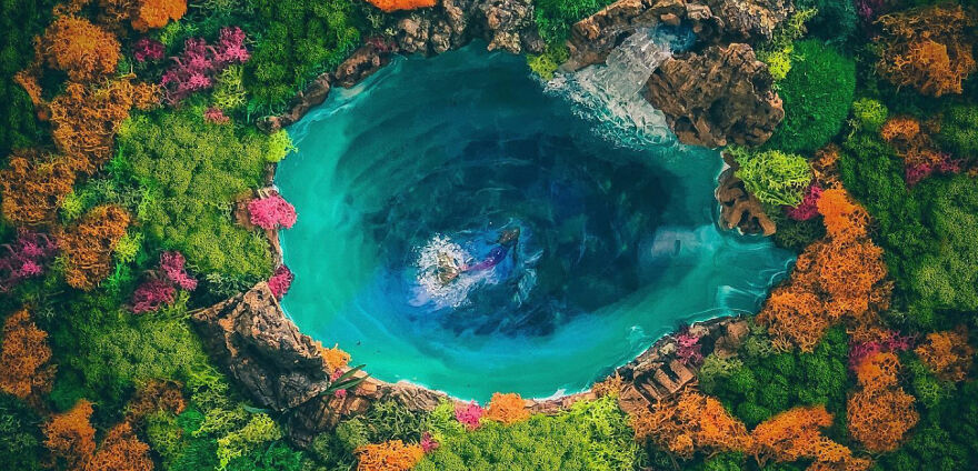 I Made A Lake Surrounded By Forest-Inspired Wall Art With Preserved Moss (3 Pics) I Made A Lake Surrounded By Forest-Inspired Wall Art With Preserved Moss (3 Pics)