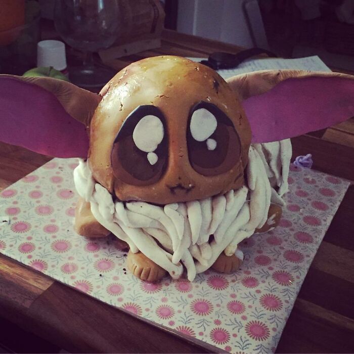It’s Supposed To Look Like Eevee, But Let’s Be Honest, It Looks Like Dobby With A Beard