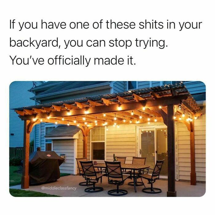 A Pergola With String Lights Is Peak Middle Class Fancy