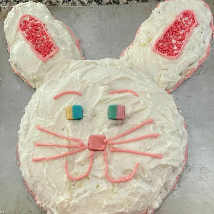 What’s Easter Without A Super Janky Bunny Cake? At Least It’s Yummy