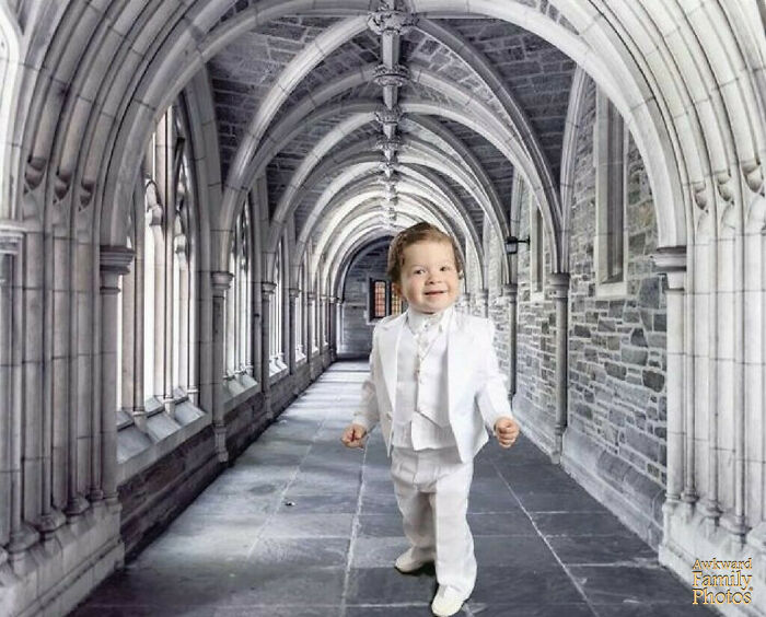 Took My 3rd Son To A Photographer For His Baptism (Which Was 1 Year Late Due To Covid) And They Went A Little Over The Top With The Green Screen Backgrounds