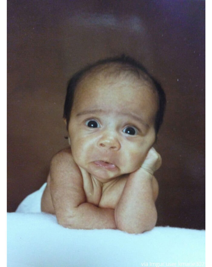 Mi mamá me envió una de mis fotos de bebé