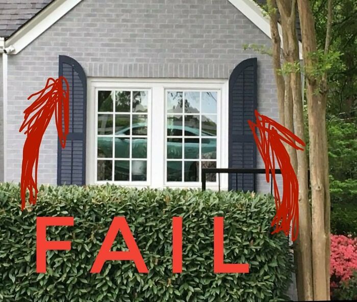 When Your Windows Are Just Boring Rectangles You Can Always Add Curved Shutters To Spice Them Up…right? Right?????
#shuddersunday