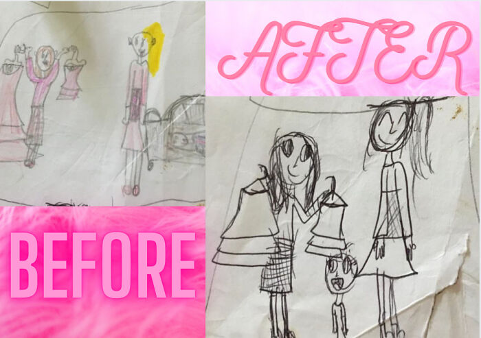 The One In Pencil Is My Old Drawing, The One In Pen Is My New Drawing. Sorry I Couldn’t Draw The Pram