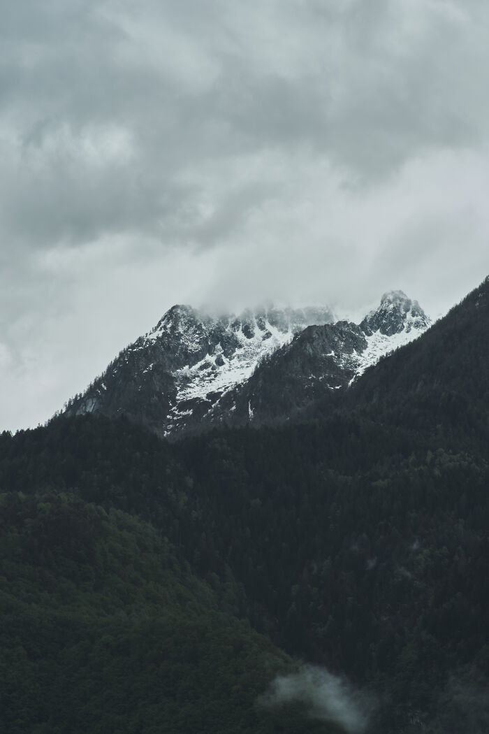 Woods, Mountains And Clouds.