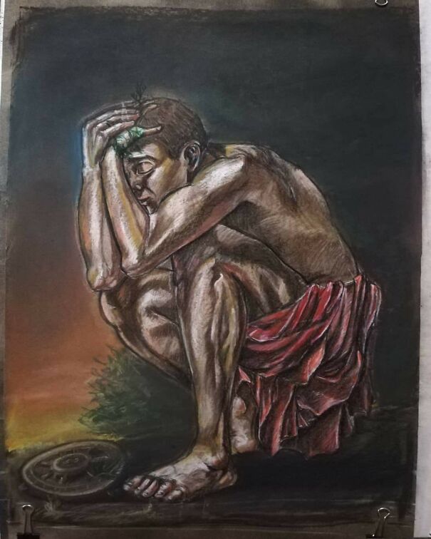 I Did This Piece Some Years Ago But I Still Feel The Same; Sometimes I Feel Like I'm Not Enough, And It Desperates Me, But I Also Learnt To Accept That You're Not Always At Your Best. I Include The Dharma Wheel To Symbolise Change As Well, Because Now I Know That Nothing Is Constant