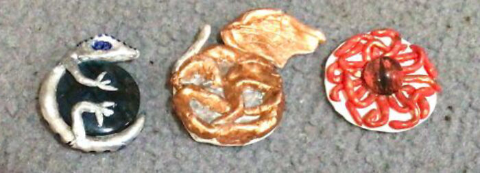 These Are My First Three Broaches/Pendants Out Of A Group That I Am Going To Make!