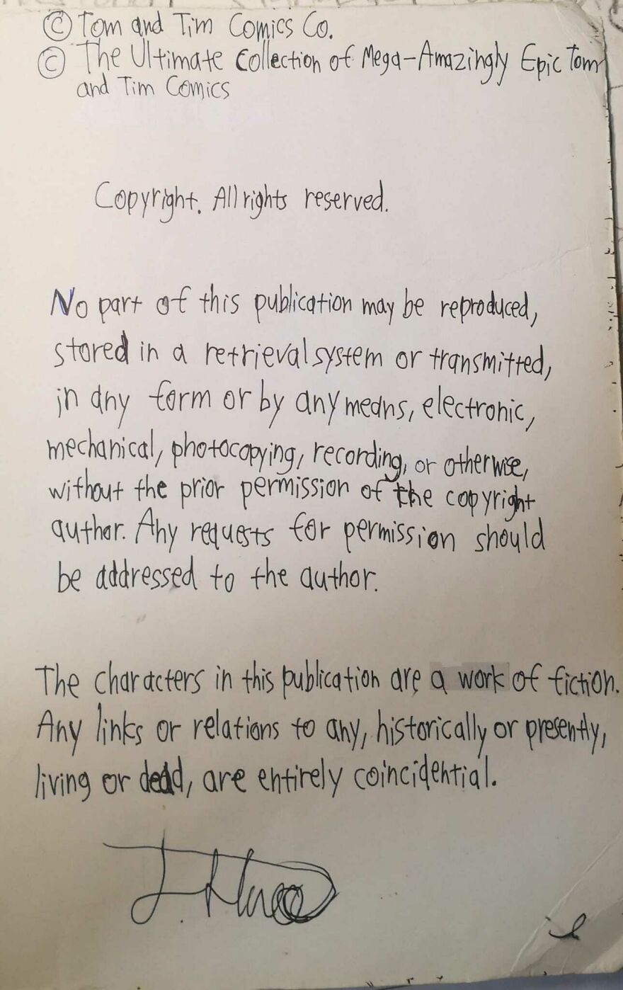 I Drew These Comics When I Was Around 11 Years Old And Here Are Some Of The Best Ones