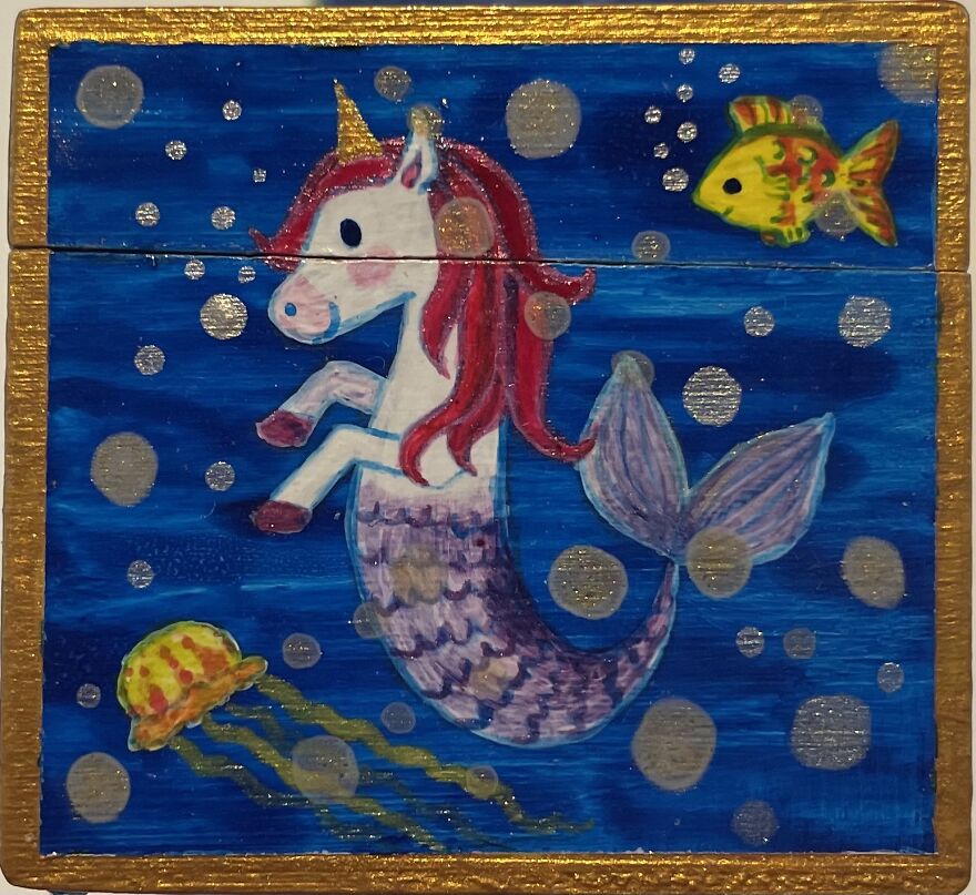 I Painted A Unicorn Tooth Box For My Daughter (13 Pics)