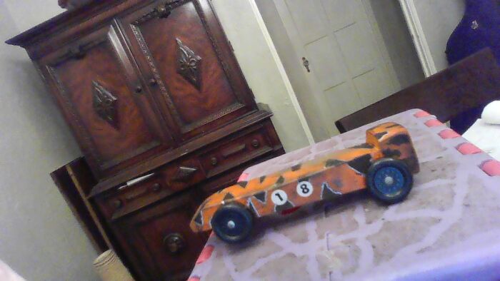 I Made This For The Pine Wood Derby (Im Not A Cub Scout But My Little Brother Was, So I Got To Participate In The Guest Races)
