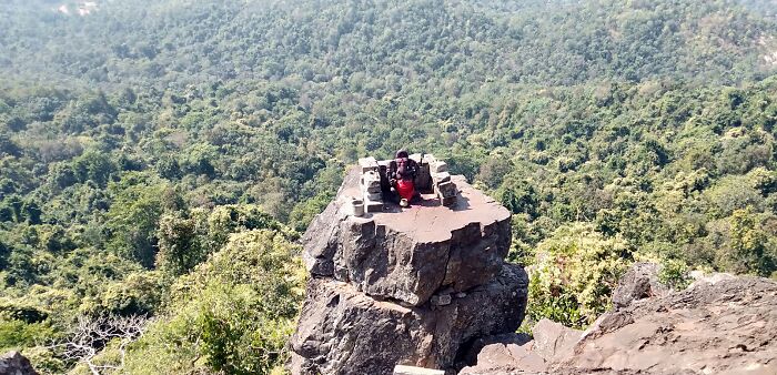Diety On Top Of Hill. Took By Mobile Redmi . The Place Is Surrounded By Valleys And You Have To Cross 2 Hills To Reach Here. Plus The Place Has Insurgent Camps Here And There