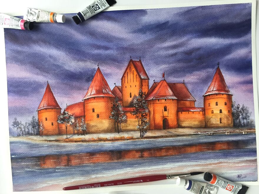 6/12: I Create Watercolor Landscapes With One Theme Within A Year