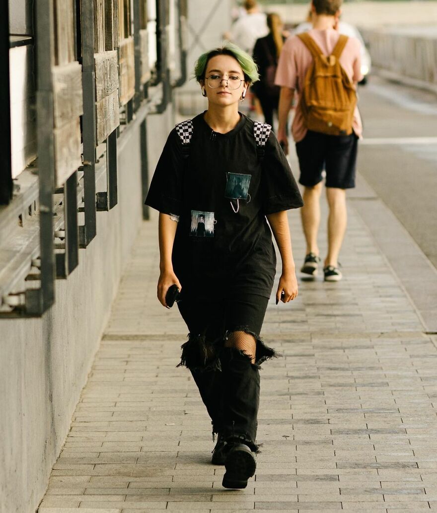 In Russia, A Photographer Takes Pictures Of Stylish People On City Streets