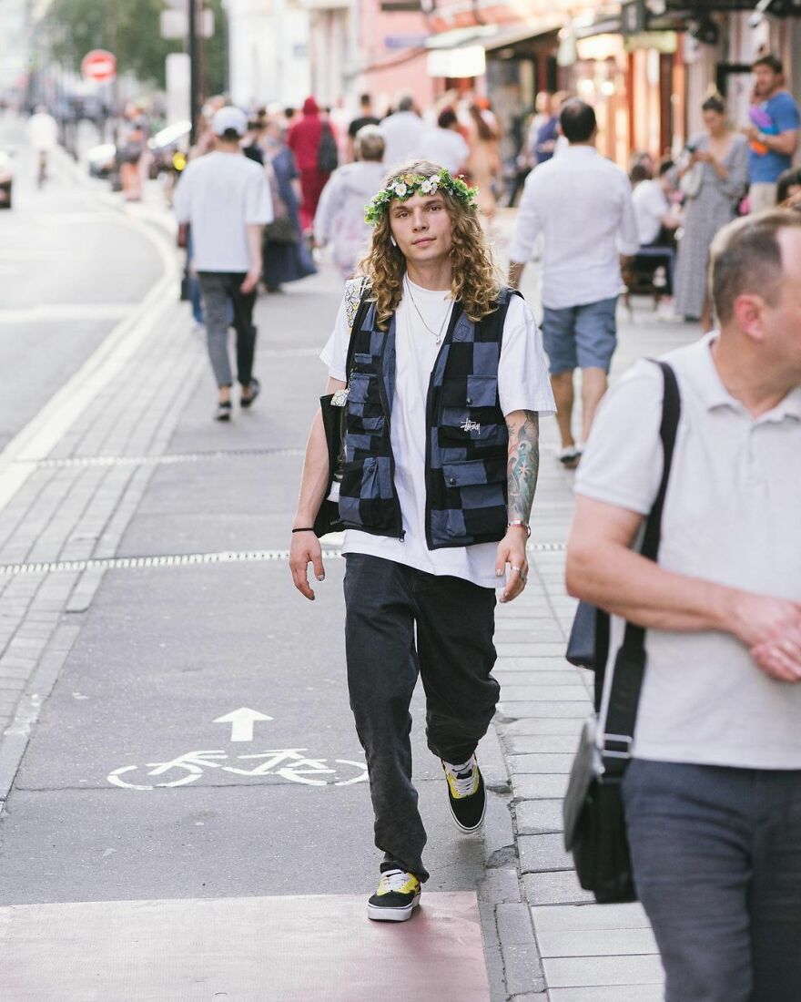 In Russia, A Photographer Takes Pictures Of Stylish People On City Streets