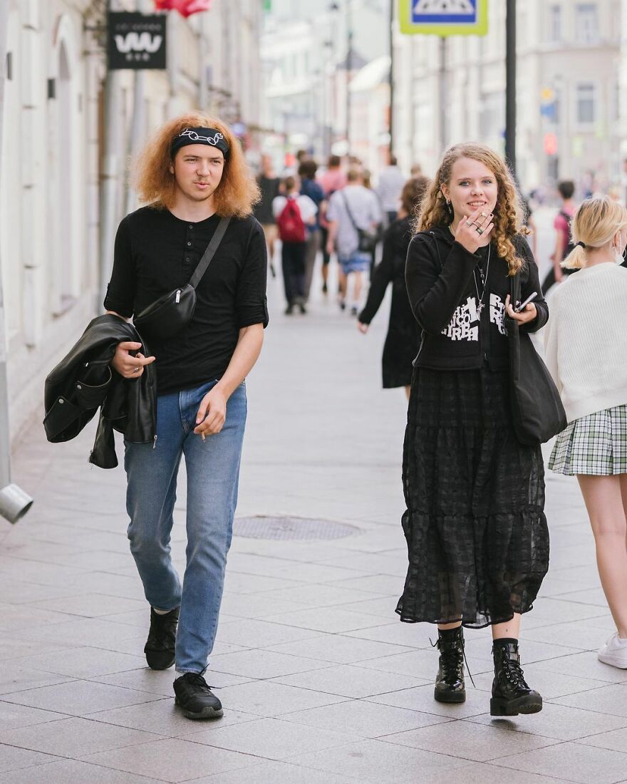 In Russia, A Photographer Takes Pictures Of Stylish People On City Streets
