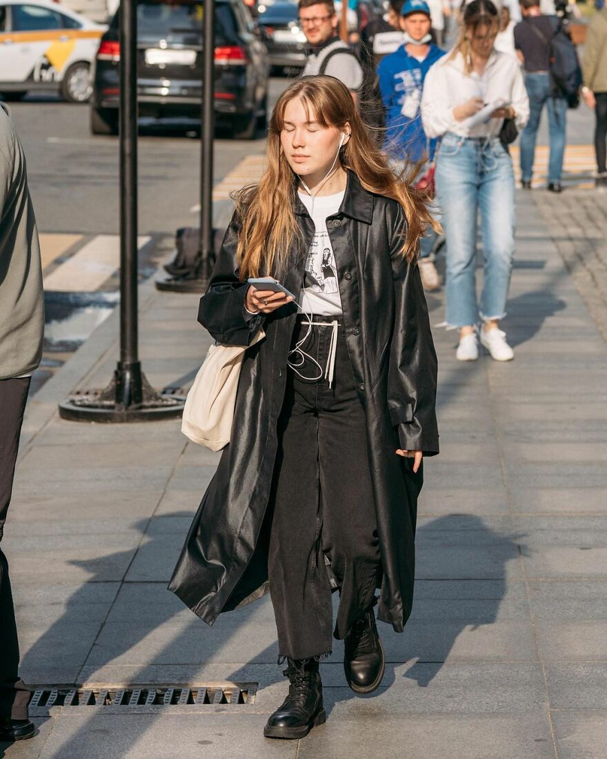 In Russia, A Photographer Takes Pictures Of Stylish People On City Streets