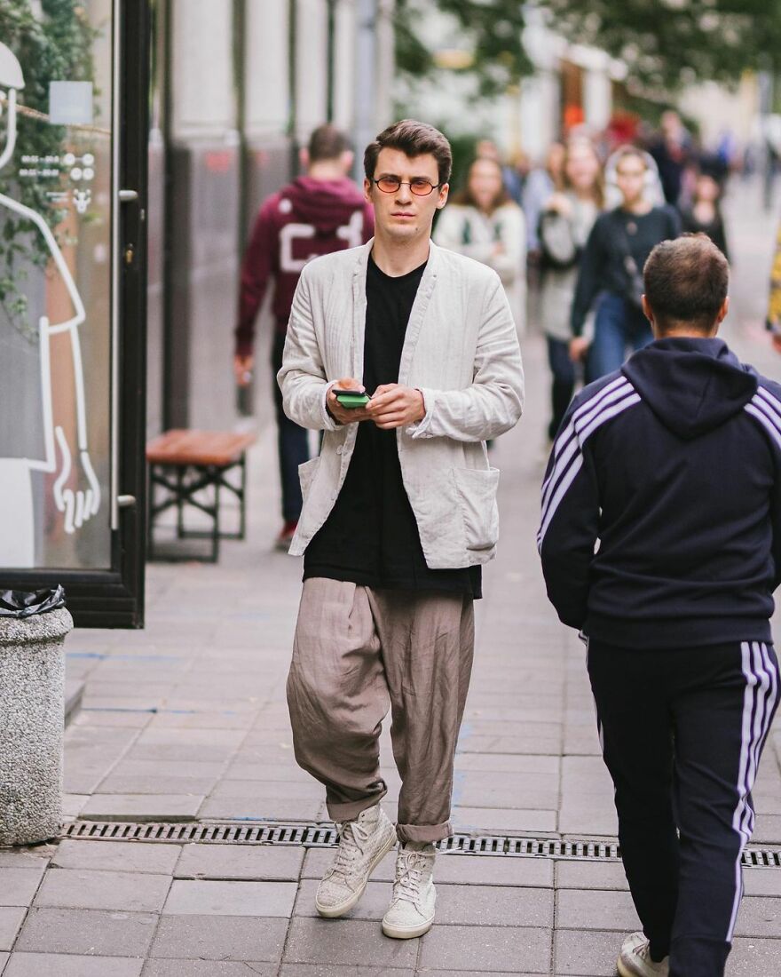 In Russia, A Photographer Takes Pictures Of Stylish People On City Streets