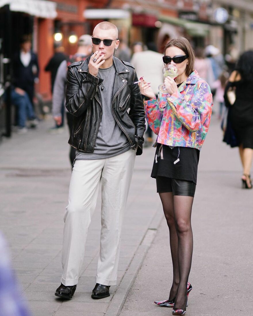 In Russia, A Photographer Takes Pictures Of Stylish People On City Streets