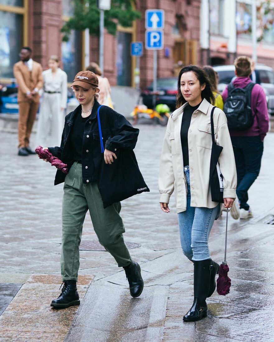 In Russia, A Photographer Takes Pictures Of Stylish People On City Streets