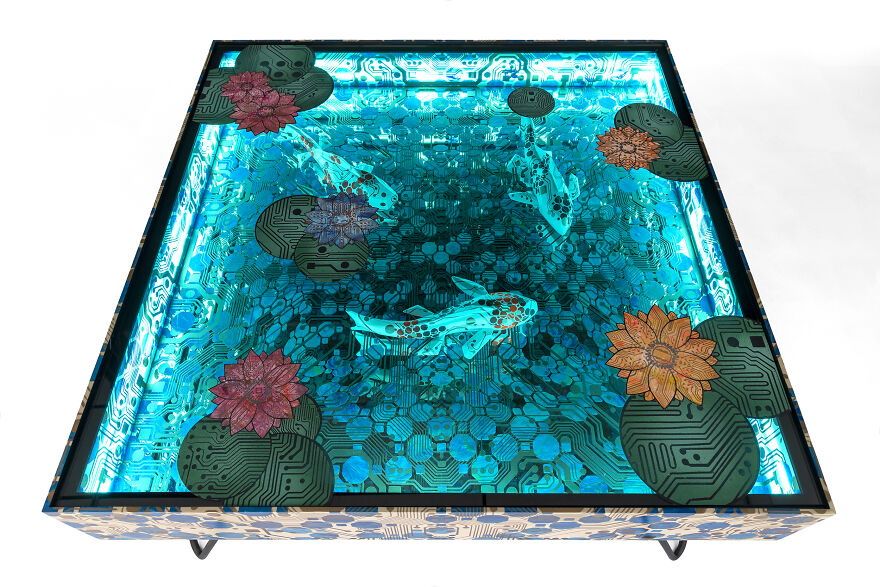 I Built A Koi Fish Table (16 Pics)