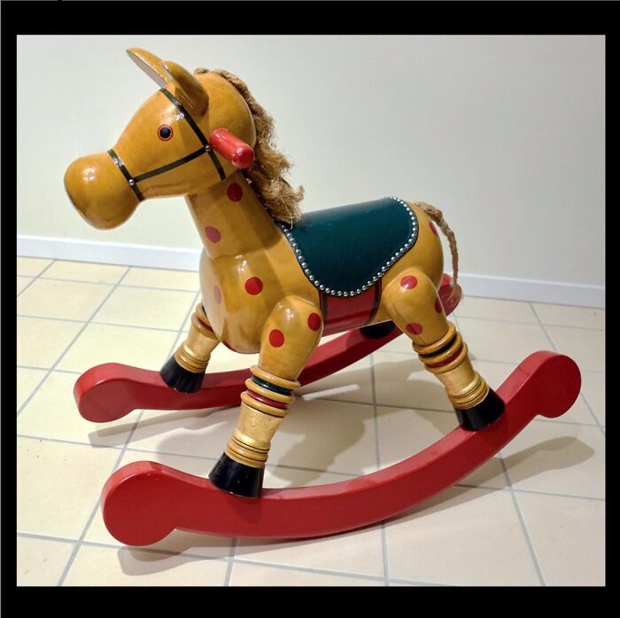 "Rocky" Is 39 Years Old. The Baby That Rocked On This Is Now Rocking Her Daughter On It