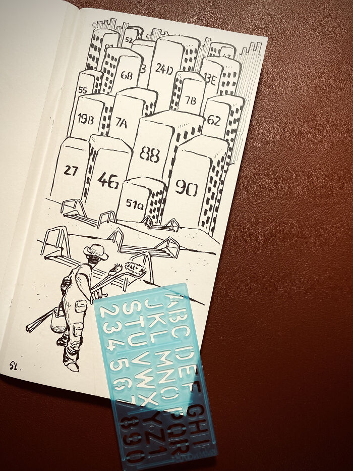 The One With The Lettering Stencil