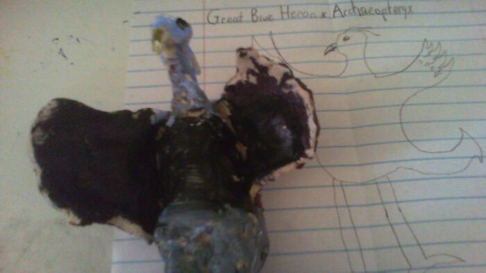 My Air-Dry Clay Prehistoric Heron