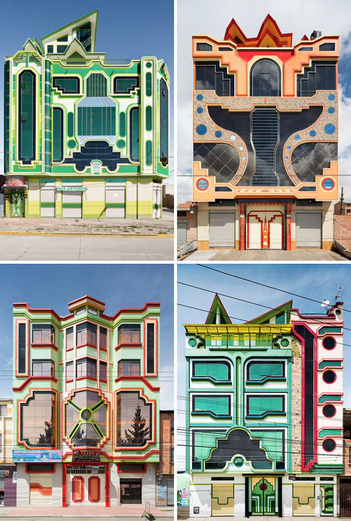 Buildings By Freddy Mamani In El Alto, Bolivia