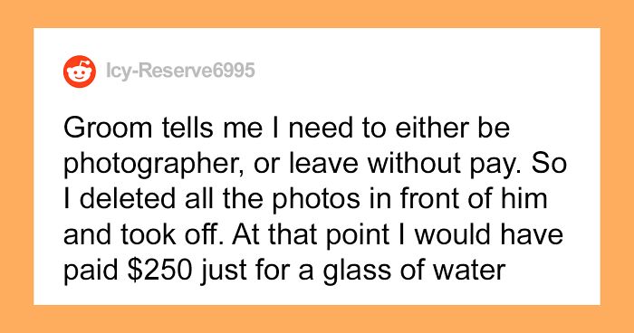 Photographer Deletes Wedding Photos She Took Right In Front Of The Groom, Goes Viral