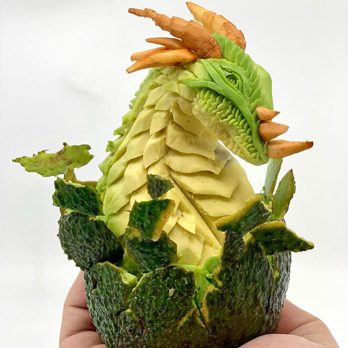 This Artist Created 22 Carving Arts From Avocados