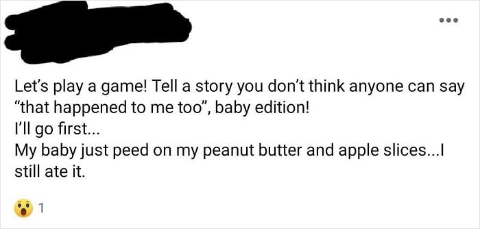 Screenshot of a social media post where a parent shares a shocking baby story, reflecting insane parents shamed online.