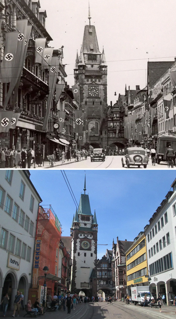 A Landmark In My German City During The 3rd Reich vs. Now