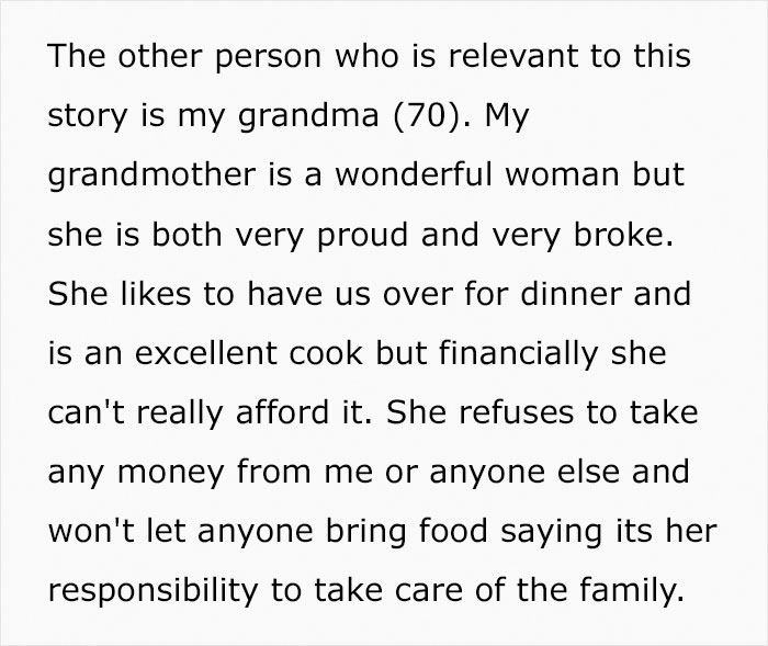 Guy Asks His Girlfriend Not To Eat So Much At His Grandma's House, Asks If He's In The Wrong After She Yells At Him