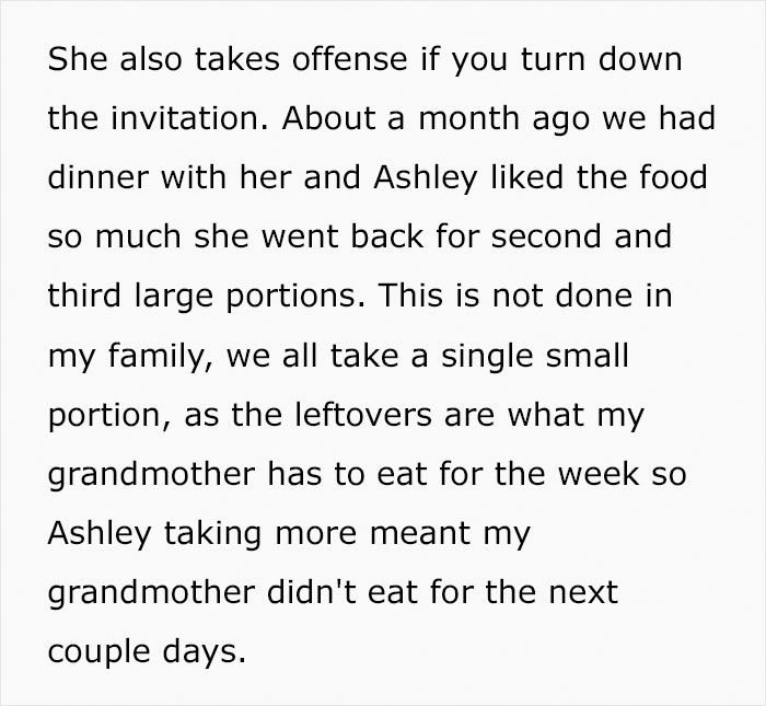 Guy Asks His Girlfriend Not To Eat So Much At His Grandma's House, Asks If He's In The Wrong After She Yells At Him